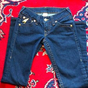 True Religion Women Jeans with Gold lettering